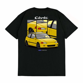 เสื้อยืด พิมพ์ลาย Sakazuki HONDA CIVIC EG ESTILLO JDM STREET สําหรับรถยนต์