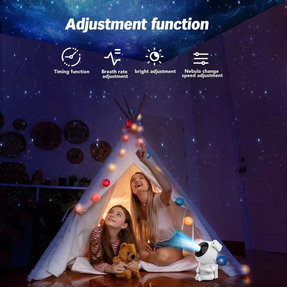 Sky Projector โคมไฟโปรเจคเตอร์ นักบินอวกาศ ปรับมุมได้ LED กาแลคซี่ 8 แบบ ไฟตกแต่งห้อง - รูปที่ 4