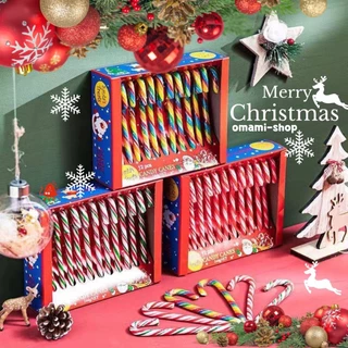 [ ออกใบกำกับ ทักก่อนสั่ง] ไม้เท้าแคนดี้แบบยาว Candy Cane (12ชิ้น/กล่อง) ลูกกวาดคริสต์มาส ลูกกวาดคริสต์มาส มีทั้งหมด3รสชา