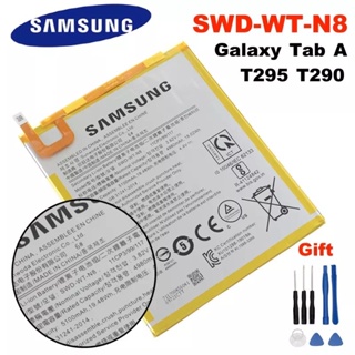 Samsung SWD-WT-N8 5100MAhแบตเตอรี่ทดแทนสำหรับGalaxy Tab T295 T290แท้แท็บเล็ตแบตเตอรี่ + เครื่องมือฟรี