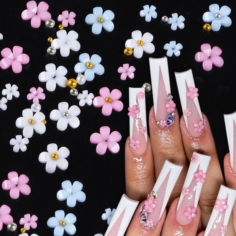 พลอยเทียม คริสตัล ไข่มุก คริสตัล 3D สําหรับตกแต่งเล็บ DIY - รูปที่ 2