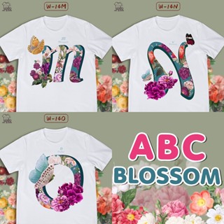 เสื้อลายตัวอักษร ABC BLOSSOM ดอกไม้ (M N O)