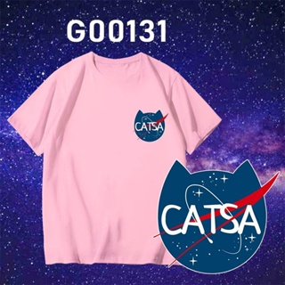 เสื้อยืด G00131 CAT NASA TSHIRT BLUE GALAXY KITTY GRAPHIC OVERSIZE COTTON COOL SPACE TEE YELLOW RED PINK MEN WOMAN_37