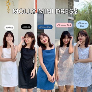 👀new items -MOLLY MINI DRESS มินิเดรส สายเดี่ยว เปิดหลัง สายผูกหลังปรับได้