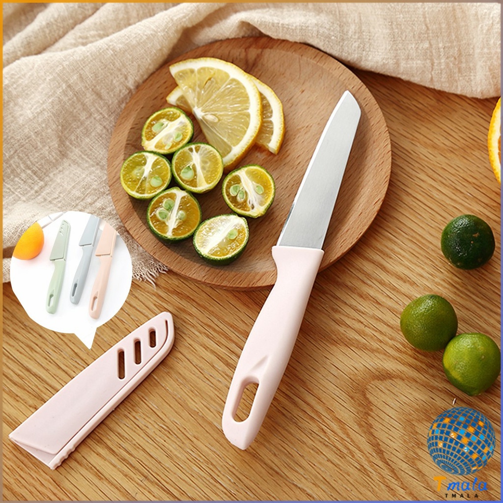 Tmala มีด มีดปอกผลไม้ มีดเล็ก มีสแตนเลส มีดหั่น มีดทำครัว มีดพกพา มีดหลากสี Fruit Knife