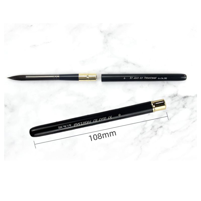 (Set 5 ด้าม) พู่กันสีน้ำพกพา 艺之笔 302 (Yizhibi) พู่กันขนสัตว์มีฝาปิด - รูปที่ 2