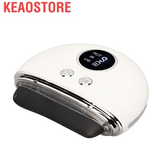 Keaostore Electric Gua Sha Massager Heating Promote Circulation Skin Scraping Massaging Machine White