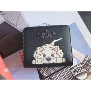 หายาก Kate Spade Disney 101 Dalmatians ZipAround Wallet K8241 Black