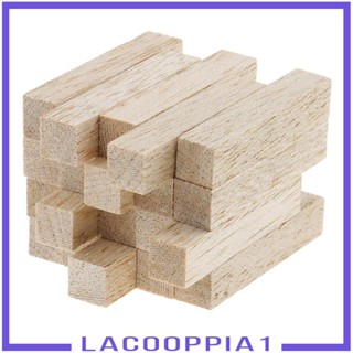 [Lacooppia1] เดือยไม้เปล่า ทรงสี่เหลี่ยม ขนาด 50 มม. สําหรับตกแต่ง DIY 20 ชิ้น