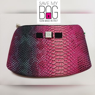 SAVE MY BAG กระเป๋า Pouch รุ่น TRAVEL MEDIUM PYTHON ROSA