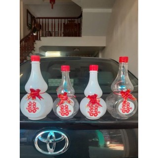 Set 10 Chai Nhựa Hồ Lô 500ml Đựng Rượu Kèm Nắp