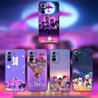 เคสโทรศัพท์ซิลิโคน TPU แบบนิ่ม ลาย Bts กันกระแทก สีดํา สําหรับ Xiaomi Redmi Note 8 9 Pro Max 9T 9S 10 10S