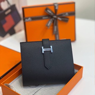 🔥ผ่อนได้🔥Hermes Wallet กระเป๋าสตางค์ใบสั้น 12 cm [ หนังแท้ ] งาน Original อุปกรณ์ : Full Box Set