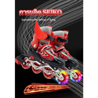 *รองเท้าสเก็ต โรลเลอร์เบลด Roller Skate 136C ของเด็กหญิงและชาย ล้อมีไฟ รุ่น S=27-33 M=34-38 L=39-43