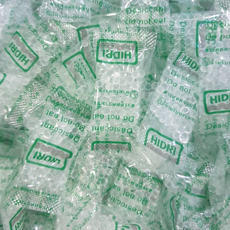 สารดูดความชื้น HI DRI (100ซอง) เม็ดขาวใสบริสุทธิ์ 100% กันชื้น HIDRI SILICA GEL WHITE  (CLEAR PLASTIC) ราคา ถูกที่สุด ดีลบีเคเค แกลเลอรีภาพที่ 4