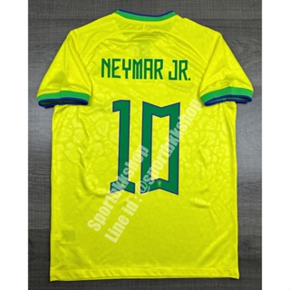 เสื้อฟุตบอล ทีมชาติ Brazil Home บราซิล เหย้า ชุดฟุตบอลโลก ปี 2022 พร้อมเบอร์ชื่อ 10 NEYMAR JR 19 ANTHONY