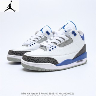 ของแท้ 100% N_ike Air Jordan 3 Retro OG AJ3 รองเท้าบาสเก็ตบอล สําหรับผู้ชาย และผู้หญิง