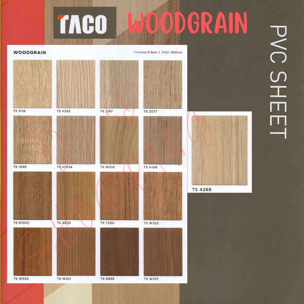Taco Sheet Woodgrain 5 - แผ่น PVC Woodgrain 5