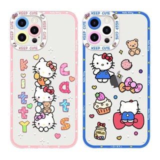 เคสโทรศัพท์มือถือแบบนิ่ม TPU ใส ลายการ์ตูนเฮลโลคิตตี แองเจิลอายส์ น่ารัก สําหรับ IPhone 14 13 12 11 Pro Max 14Plus 13 12 Mini 6 6s 7 8 Plus XR X XS Max