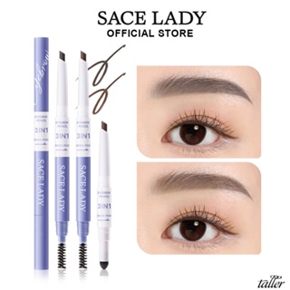 ✧ Ready Stcok Sace Lady ดินสอเขียนคิ้ว3-In-1 Natural Smooth Waterproof Easy To Color Multi-Function Multi-Purpose Eyebrow Pen ที่แต่งตาสูงกว่า