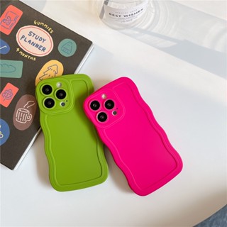 เคสโทรศัพท์มือถือ ซิลิโคนนิ่ม TPU ลายคลื่นน่ารัก สีพื้น สําหรับ HuaWei Honor 60 50 SE 30 30S 20 Pro Plus Lite