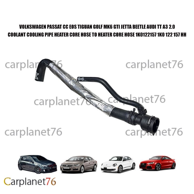 VOLKSWAGEN PASSAT CC TIGUAN GOLF MK6 GTI JETTA BEETLE AUDI A3 2.0 COOLANT HEATER HOSE 1K0 122 157 H