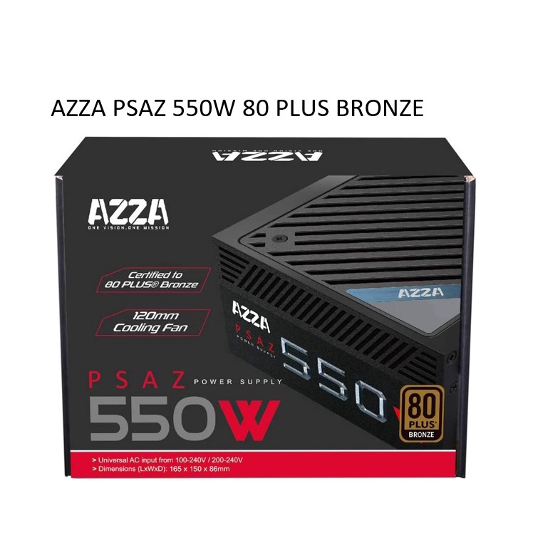 POWER SUPPLY AZZA PSAZ 550W 80+ BRONZE (รับประกัน2ปี)