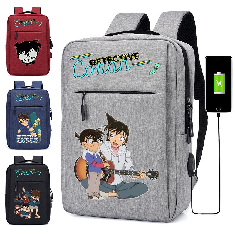 Conan โคนันเป้แล็ปท็อปกระเป๋านักเรียนเดินทางกระเป๋านักเรียน (อินเตอร์เฟซ USB)