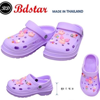รองเท้าหัวโตสีม่วงนิ่มๆ