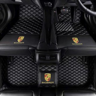 พร้อมส่ง PORSCHE Cayenne 718 911 Boxster 981 พรมปูพื้นรถยนต์ แบบหนัง กันน้ํา