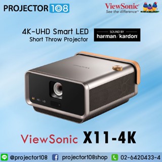 ViewSonic X11-4K 4K-UHD HDR Short Throw Smart Portable LED Projector - Sound by Harman Kardon