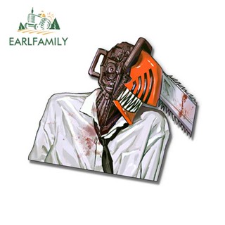 Earlfamily สติกเกอร์กันแดด ลาย Denji Chainsaw Man 13 ซม. x 9.4 ซม. สําหรับติดตกแต่งรถยนต์ แล็ปท็อป รถจักรยานยนต์ รถยนต์