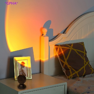 GPHA&gt; Led USB Sunset Lamp Projector Home Decor Night Light Portable Mood Light For Bedroom Living Room Wall Photography Neon Lights new