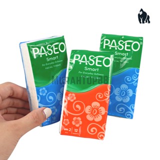 Paseo กระดาษทิชชู่เช็ดหน้า 2 ชั้น 12 แผ่น [PER PCS]