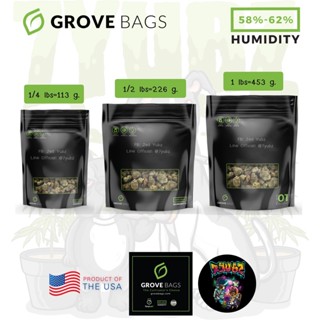 Grove Bags ถุงบ่มไซส์ 1 lbs,1/2 lbs,1/4 lbs (แพ็ค 5 ใบ)