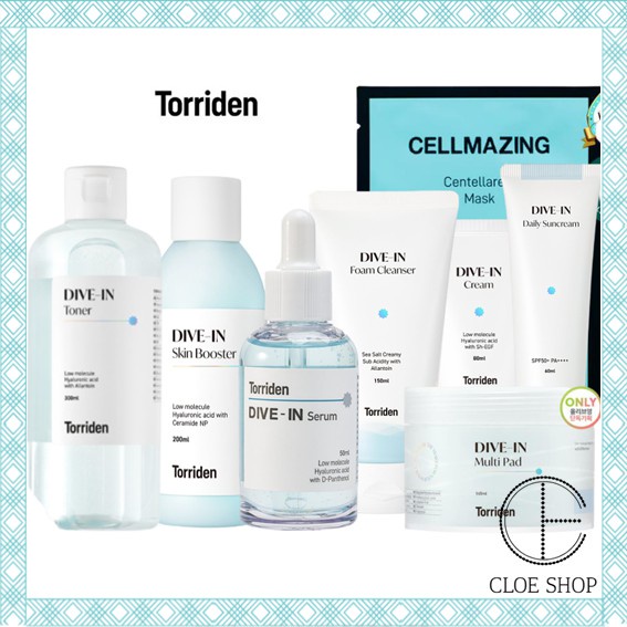 Torriden Dive In Serum Ampoule / Toner / Skin Booster / Cream / Foam Cleanser / Multi Pad / Sun