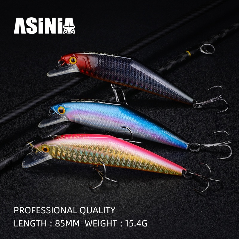 Bearking&asinia เหยื่อตกปลา แบบแข็ง 8.5 ซม. 15.4 กรัม 20 สี สําหรับเลือกเหยื่อตกปลา