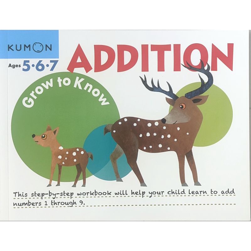 くもん Kumon Workbook Grow to Know Addition 9781941082461 Paperback English คุมอง แบบฝึกหัด