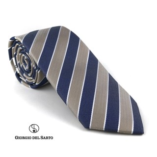 Giorgio Del Sarto Necktie 7.5cm Light Brown  Fabric Texture เนคไทสีน้ำตาลอ่อนมีเท็กเจอร์