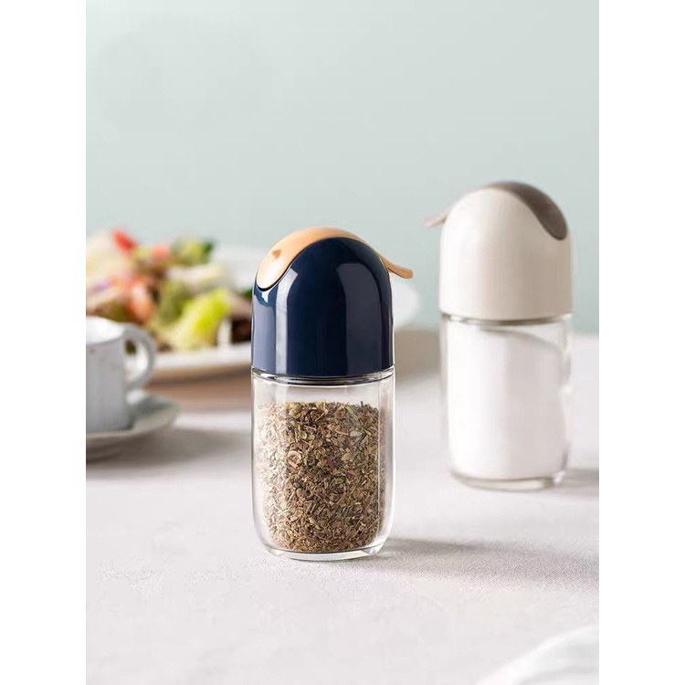 MJ - KITCHEN SPICE BOTTLE WITH MULTIPURPOSE SPOON/SPICE CONTAINER/COFFEE SUGAR CONTAINER MADE OF GLA