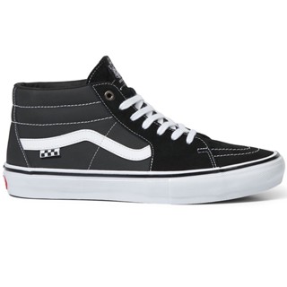 VANS SKATE GROSSO MID BLACK WHITE EMO LEATHER SNEAKERS สินค้ามีประกันแท้