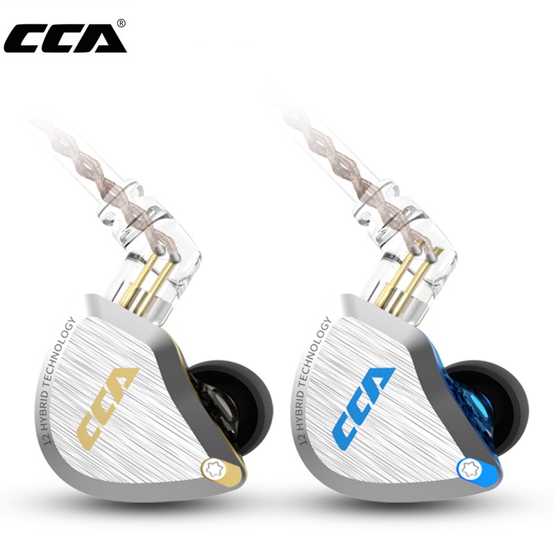 Cca C12 5BA+1DD ชุดหูฟังอินเอียร์ 12 หน่วยไดรเวอร์ HIFI DJ ตัดเสียงรบกวน แบบมีสาย PC ZS10 pro KZ 0.78 0.75