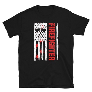 Firefighter Patriotic USA Flag Gift For American Proud Firefighter Sayings Shirt