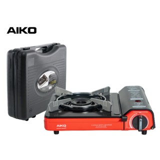 AIKO รุ่น AK-211PF สีแดง เตาแก๊สปิคนิค 2.4 KW มีกระเป๋าใส่ ไม่แถมแก๊ส  เตาแก๊ส ปิคนิค