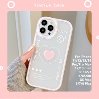 [พร้อมส่ง] เคสซิลิโคน ลายหัวใจ สําหรับ iPhone 14 13 12 11 promax XS XR XS Max se2020 6 7 8 Plus Mini