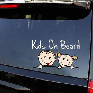 Kids Baby ON BOARD สติกเกอร์ไวนิล กันน้ํา สําหรับติดตกแต่งหน้าต่างรถยนต์