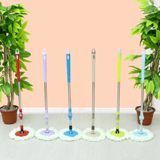 ไม้ถูพื้น หมุนได้ 360 องศา Spin Mop พร้อมผ้าไมโครไฟเบอร์ 1ชิ้น ใช้กับถังปั่น
