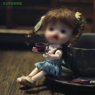 Superme โมเดลแก้วกาแฟ ช้อนซอส เฟอร์นิเจอร์ ขนาดเล็ก 1:12 DIY สําหรับตกแต่งบ้านตุ๊กตา 3 ชิ้น ต่อชุด