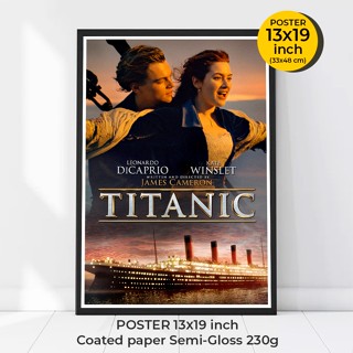 Titanic Poster (1997) โปสเตอร์ ไททานิค Kate Winslet, Leonardo DiCaprio ภาพขนาด 13X19 นิ้ว