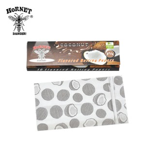 กระดาษโรล Hornet กลิ่นมะพร้าว 78 มม 50 แผ่น/ตลับ 🌿 Hornet Coconut Flavored Rolling Papers 78mm 1 1/4 Size 50 Leaves